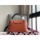Replica Borsa Louis Vuitton Capucines BB In Pelle Marrone M59266