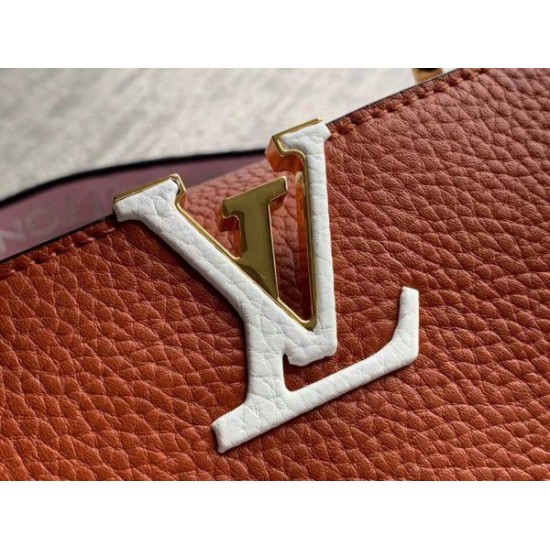 Replica Borsa Louis Vuitton Capucines BB In Pelle Marrone M59266