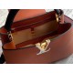 Replica Borsa Louis Vuitton Capucines BB In Pelle Marrone M59266