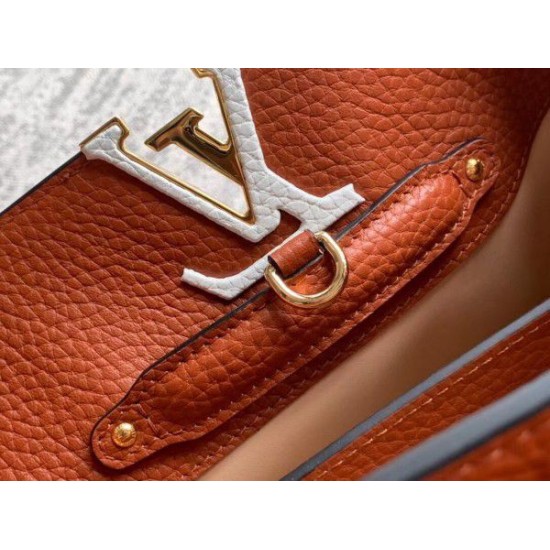 Replica Borsa Louis Vuitton Capucines BB In Pelle Marrone M59266