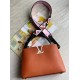 Replica Borsa Louis Vuitton Capucines BB In Pelle Marrone M59266