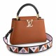Replica Borsa Louis Vuitton Capucines BB In Pelle Marrone M59266