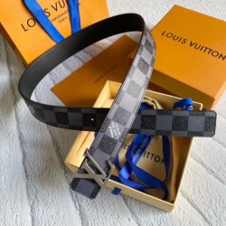 Replica Louis Vuitton LV Initials 40MM Cintura reversibile Damier Graphite MP314V