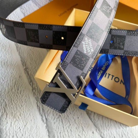 Replica Louis Vuitton LV Initials 40MM Cintura reversibile Damier Graphite MP314V