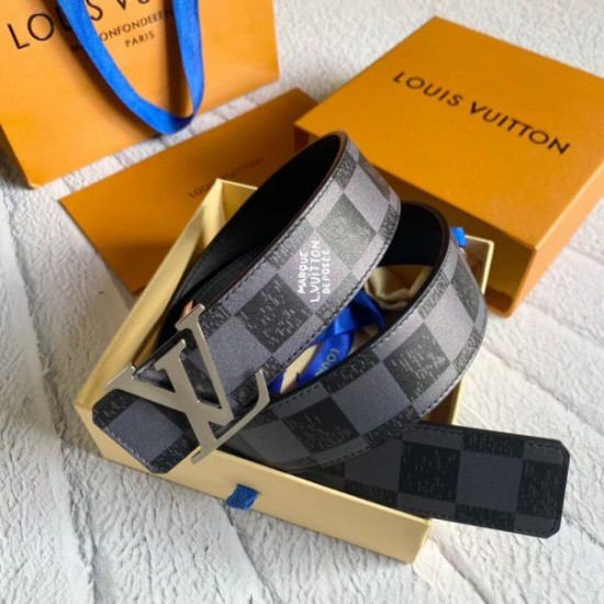 Replica Louis Vuitton LV Initials 40MM Cintura reversibile Damier Graphite MP314V