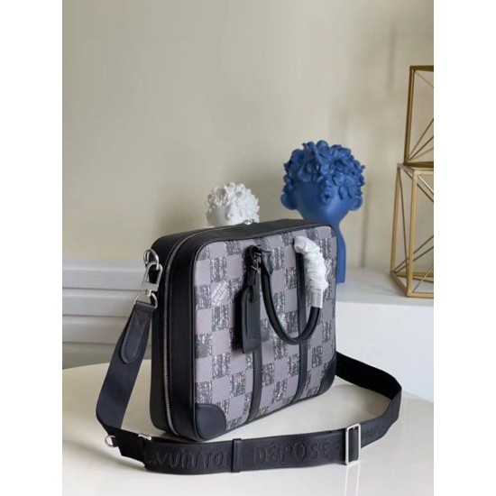 Replica Louis Vuitton Studio Cartella Damier Graphite Canvas N50072