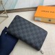Replica Louis Vuitton Zippy Organizer Damier Graphite N60111