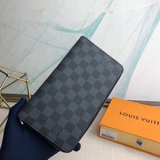 Replica Louis Vuitton Zippy Organizer Damier Graphite N60111