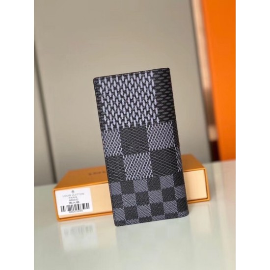 Replica Louis Vuitton Brazza Portafoglio Damier Graphite 3D N60436