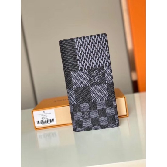 Replica Louis Vuitton Brazza Portafoglio Damier Graphite 3D N60436