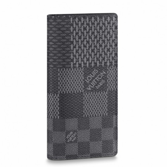 Replica Louis Vuitton Brazza Portafoglio Damier Graphite 3D N60436