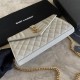 Replica YSL Saint Laurent Portafoglio Woc con catena a busta con monogramma nero Replica YSL Saint Laurent Portafoglio Woc con catena a busta con monogramma nero