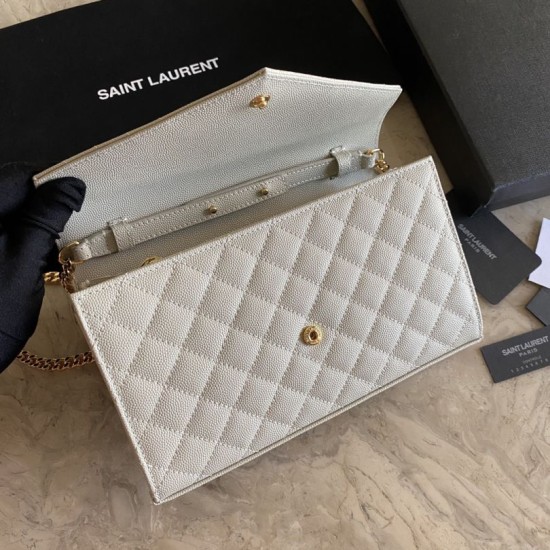 Replica YSL Saint Laurent Portafoglio Woc con catena a busta con monogramma nero Replica YSL Saint Laurent Portafoglio Woc con catena a busta con monogramma nero