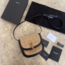 Replica Saint Laurent Kaia Small Satchel Bag Albicocca
