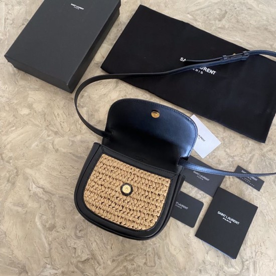 Replica Saint Laurent Kaia Small Satchel Bag Albicocca
