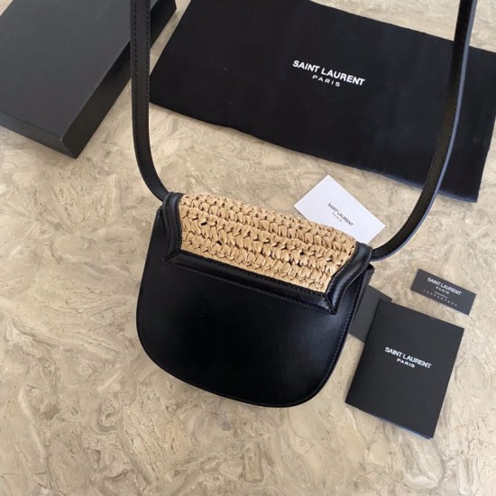 Replica Saint Laurent Kaia Small Satchel Bag Albicocca