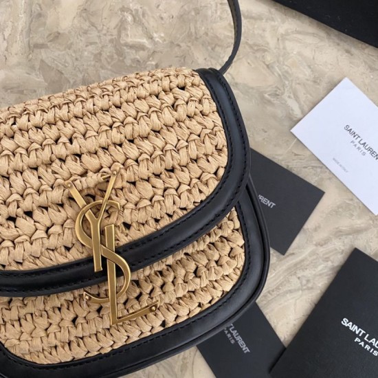 Replica Saint Laurent Kaia Small Satchel Bag Albicocca