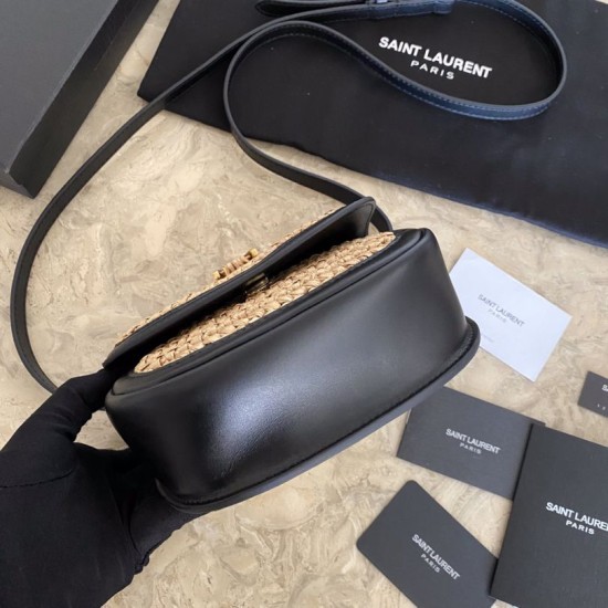 Replica Saint Laurent Kaia Small Satchel Bag Albicocca