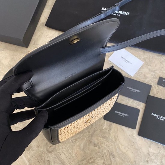 Replica Saint Laurent Kaia Small Satchel Bag Albicocca