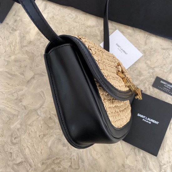 Replica Saint Laurent Kaia Small Satchel Bag Albicocca
