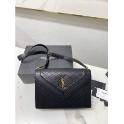 Replica Borsa YSL Saint Laurent gaby Satchel trapuntata in pelle di agnello nera