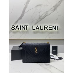 Replica Borsa YSL Saint Laurent gaby Satchel trapuntata in pelle di agnello nera