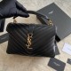 Replica YSL Saint Laurent Borsa a tracolla media con busta Kate Chain Mix Matelasse Black Gold