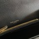 Replica YSL Saint Laurent Borsa a tracolla media con busta Kate Chain Mix Matelasse Black Gold