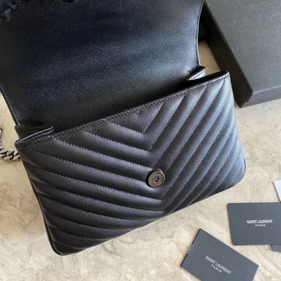 Replica Borsa a tracolla YSL Saint Laurent Medium Envelope Kate Chain Mix Matelasse Nero Argento Replica Borsa a tracolla YSL Saint Laurent Medium Envelope Kate Chain Mix Matelasse Nero Argento