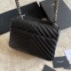 Replica Borsa a tracolla YSL Saint Laurent Medium Envelope Kate Chain Mix Matelasse Nero Argento Replica Borsa a tracolla YSL Saint Laurent Medium Envelope Kate Chain Mix Matelasse Nero Argento