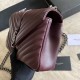 Replica YSL Saint Laurent Borsa a tracolla media con busta Kate Chain Mix Matelasse Maroon