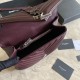 Replica YSL Saint Laurent Borsa a tracolla media con busta Kate Chain Mix Matelasse Maroon