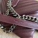 Replica YSL Saint Laurent Borsa a tracolla media con busta Kate Chain Mix Matelasse Maroon