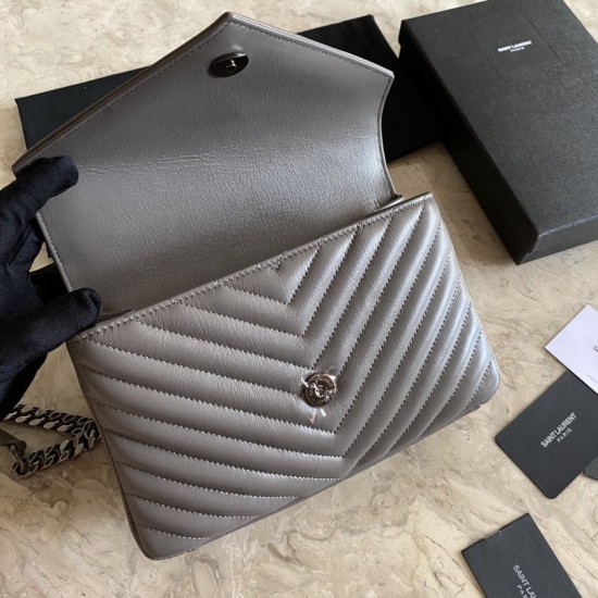 Replica Borsa a tracolla YSL Saint Laurent Medium Envelope Kate Chain Mix Matelasse Grey Replica Borsa a tracolla YSL Saint Laurent Medium Envelope Kate Chain Mix Matelasse Grey