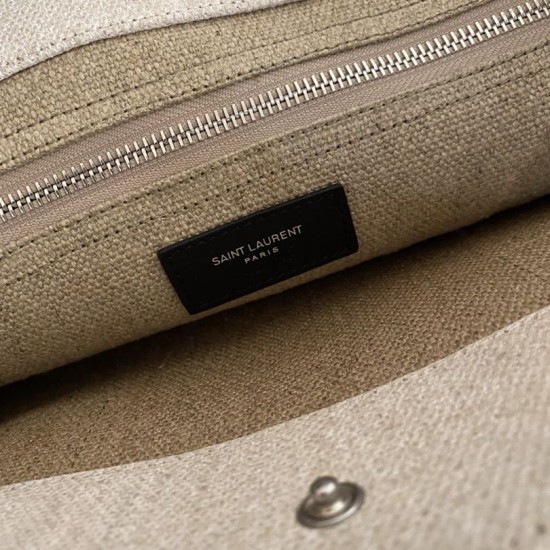Replica Borsa shopping YSL Saint Laurent rive gauche Bianco