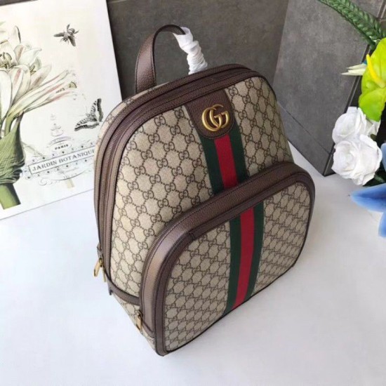 Replica Ophidia GG Zaino medio 547967 Caffè scuro