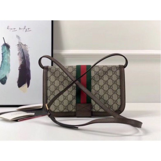 Replica Ophidia GG messenger bag 548304 Caffè scuro
