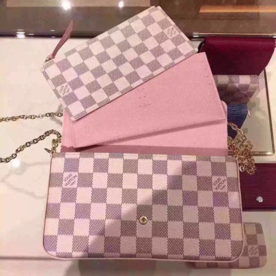 Replica Borse Pochette Felicie Damier Azur N63106