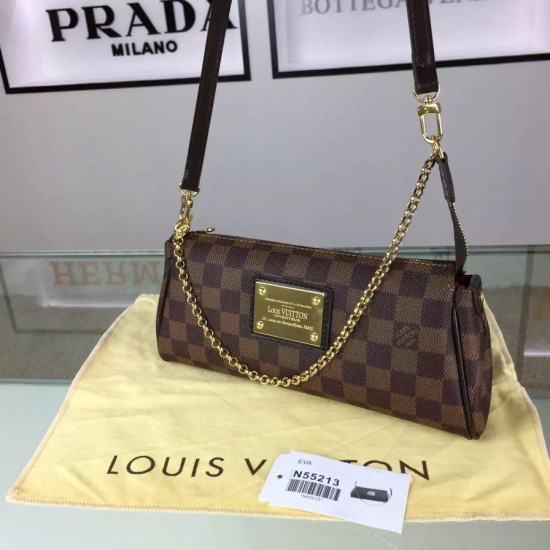 Replica Borse Eva Clutch Damier Ebene N55213