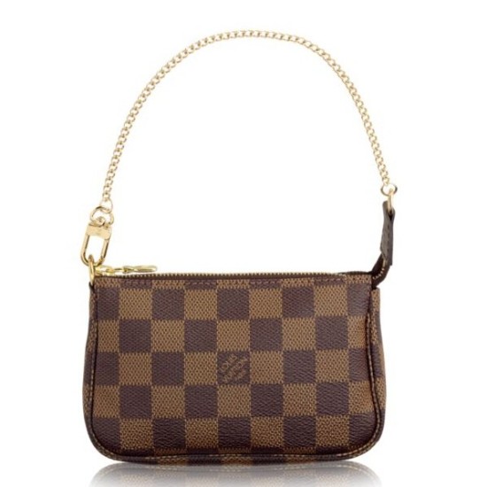 Replica Borse Mini Pochette Accessoires Damier Ebene N58009