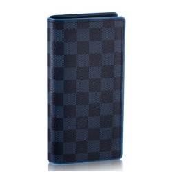 Replica Damier portafoglio Brazzà Cobalt N63243