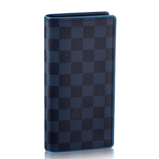 Replica Damier portafoglio Brazzà Cobalt N63243