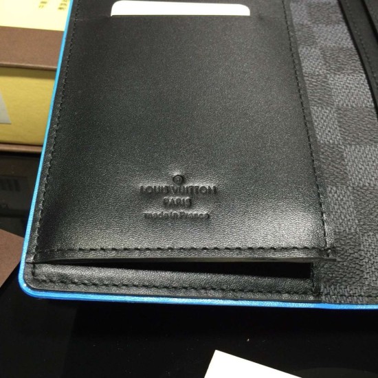 Replica Damier portafoglio Brazzà Cobalt N63243