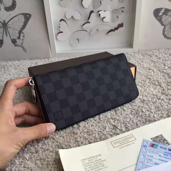 Replica Zippy Portafoglio verticale N63095 Damier Graphite