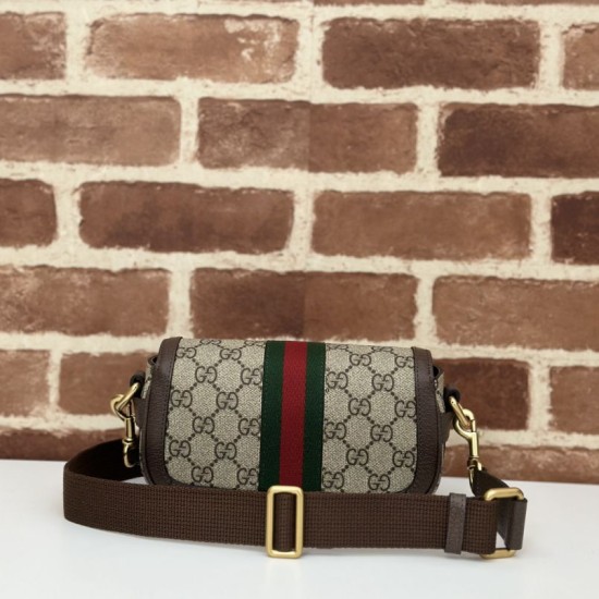 Replica Borsa mini Gucci Ophidia 795466 marrone Imitazioni Outlet Premio
