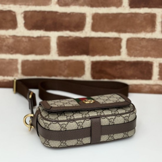 Replica Borsa mini Gucci Ophidia 795466 marrone Imitazioni Outlet Premio