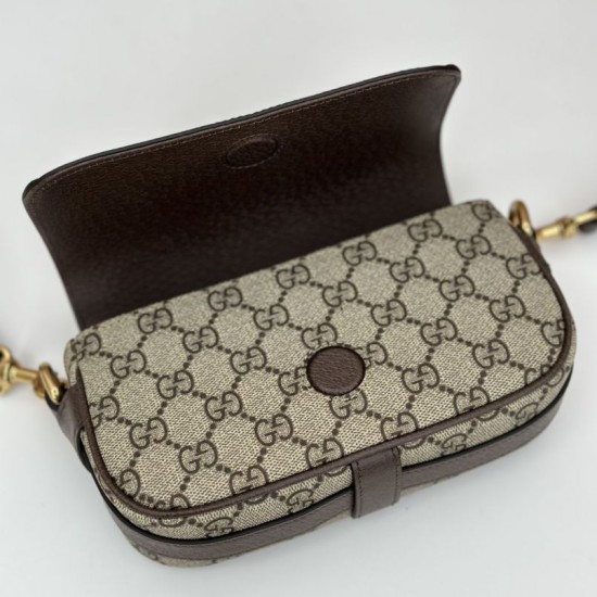 Replica Borsa mini Gucci Ophidia 795466 marrone Imitazioni Outlet Premio