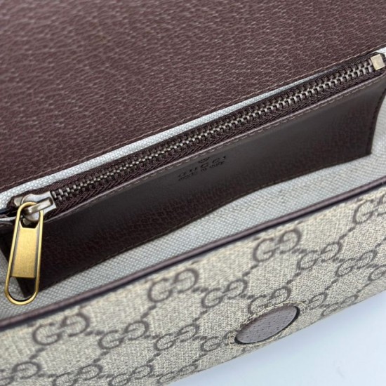 Replica Borsa mini Gucci Ophidia 795466 marrone Imitazioni Outlet Premio
