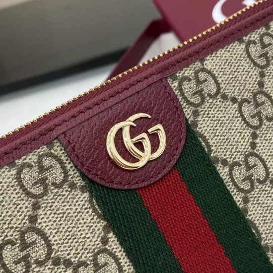 Replica Portafoglio Gucci Ophidia con cerniera 838484 rosso Imitazioni Outlet Premio