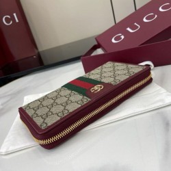 Replica Portafoglio Gucci Ophidia con cerniera 838484 rosso Imitazioni Outlet Premio